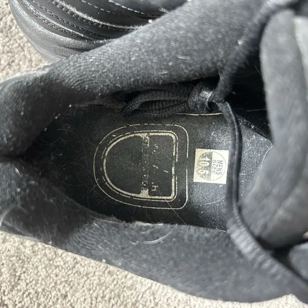 Nike Air Monarch IV Men's Size 10.5 Triple Black Athletic Walking Dad Shoes Used